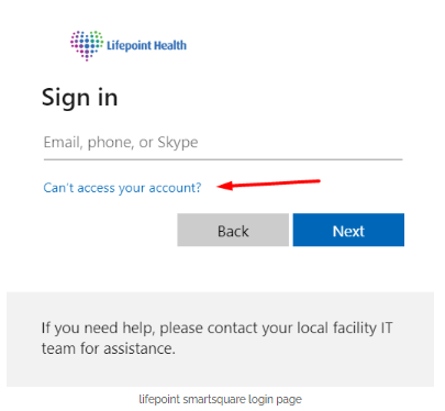 RESET SMART SQUARE LIFEPOINT PASSWORD