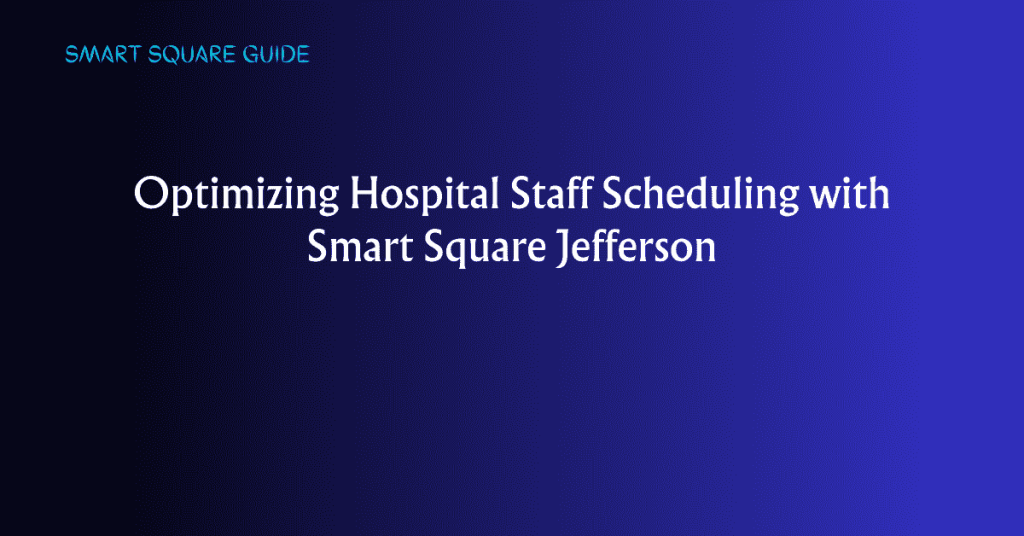 Optimizing Hospital Staff Scheduling with Smart Square Jefferson